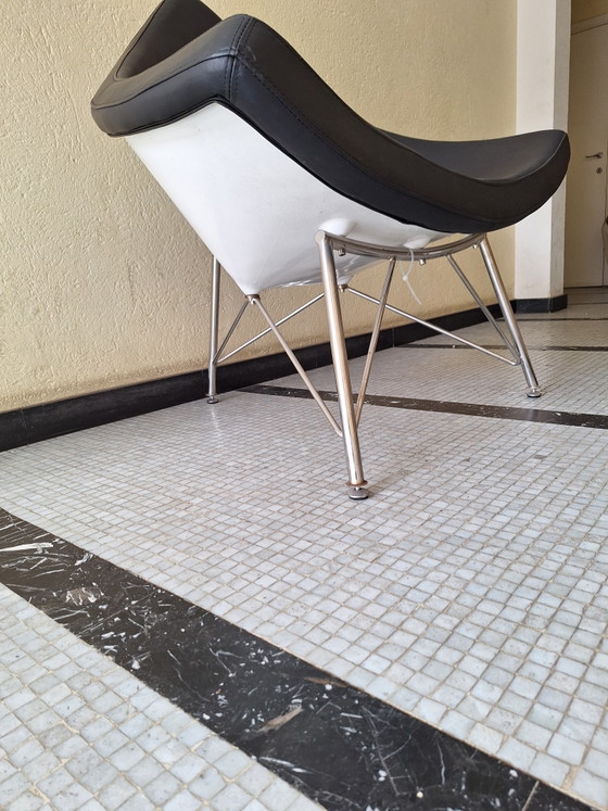Fauteuil in de Vitra Coconut-stijl – Leather, Metal (photo 6 of 15)