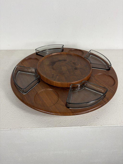 Digsmed Vintage Teak Lazy Susan Draaitableau Denmark