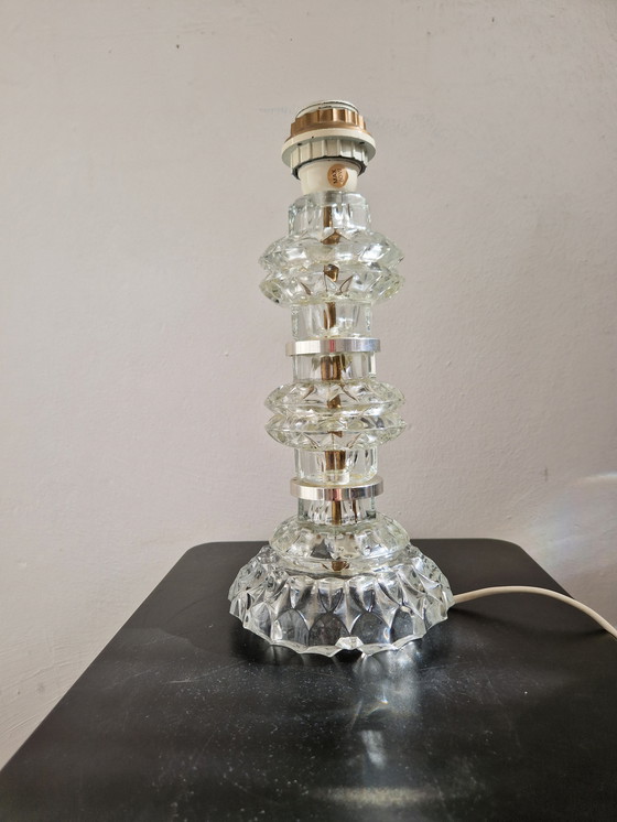 Image 1 of Vintage Orrefors Tafellamp Sweden Kristalglas