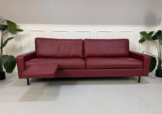 Image 1 of COR Conseta sofa leather bordeaux red + shelf exhibition piece