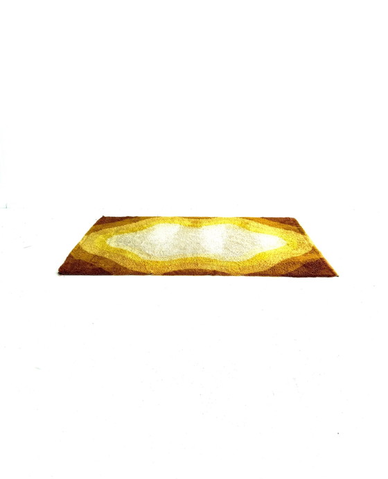 Tapis vintage Space Age, Allemagne '70 – Laine, Textile (photo 2 of 9)