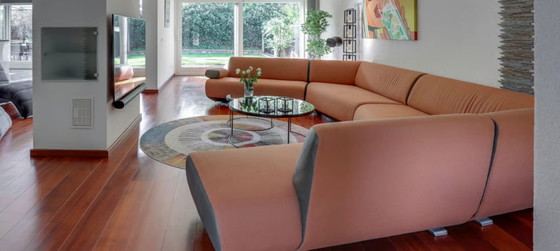 Image 1 of Sofá de diseño Luxury Leolux + 2 pufs