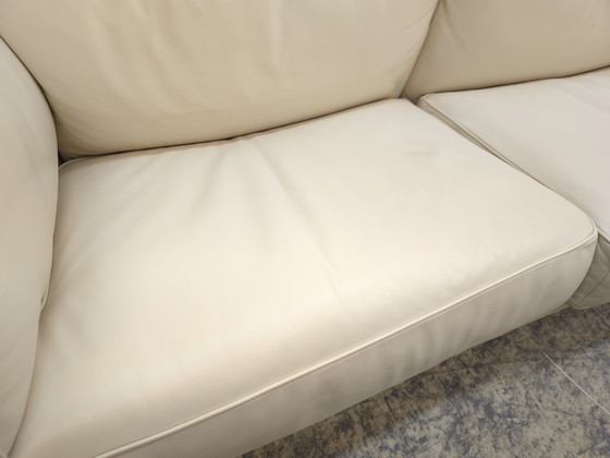 Image 1 of Poltrona Frau Twice driezits designbank, leren bank, sofa