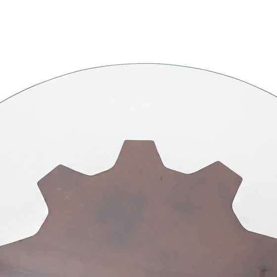 Image 1 of Mesa de centro de acero y vidrio, años 70