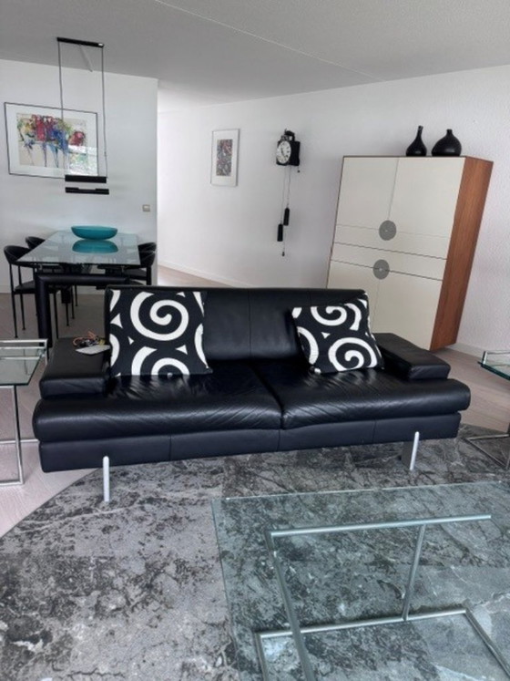 Canapés 2,5 places Rolf Benz AK644 – Cuir noir de qualité (prix unitaire) – Canapés 2 places, Leather (photo 5 of 5)