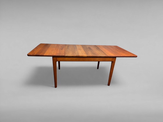 Image 1 of Ausziehbarer Dänischer Teak Esstisch von Glostrup