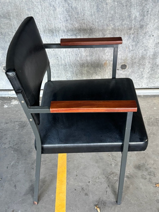 Vintage MCM Bureaustoel – Bureaustoelen, Metaal, Hout (photo 5 of 6)