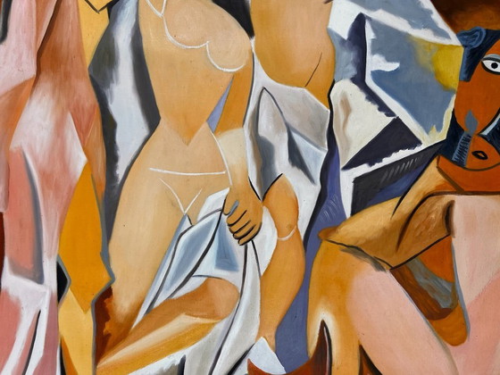 Image 1 of Les Demoiselles d’Avignon - Pablo Picasso - oil on canvas (rolled up)