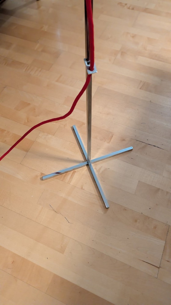 Image 1 of  NEMO Thuban Terra: chroom/vintage vloerlamp Hannes Wettstein