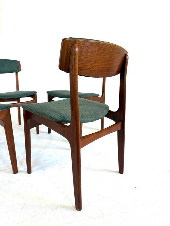 Image 1 of Set van 4 vintage Deense eetkamerstoelen, Thorsø Møbelfabrik ‘70