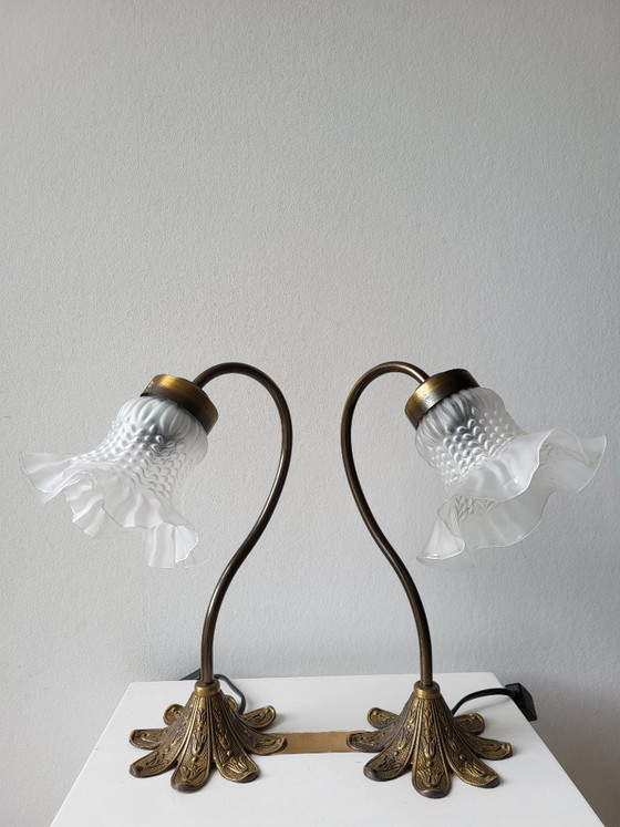 Paire de lampes de bureau Lily – Brass (photo 3 of 12)