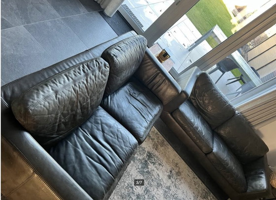 Image 1 of 2 bancos para 2,5 personas de piel de vaca marrón Machalke