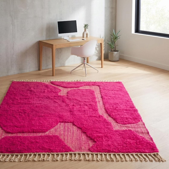 Wunderschöner handgeknüpfter rosa Teppich, 200 x 300 cm – Teppiche & Läufer, Wool (photo 5 of 6)