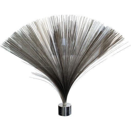 Vintage kinetic sculpture "Spray" in steel by Jean Camuset, 1970