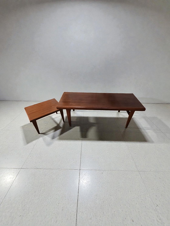 Image 1 of Mid Century Teak Couchtisch Sofatisch Tisch Johannes Andersen Trioh 1960er Jahre