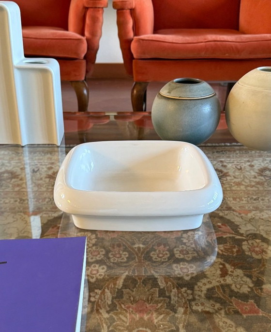 Image 1 of Angelo Mangiarotti, centrotavola / vide poche in ceramica bianca mod. Tremiti 4035, Danese Italia ca. 1968