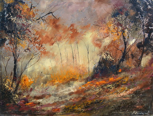 Herbst im Wald – schilderijen tekeningen, Canvas