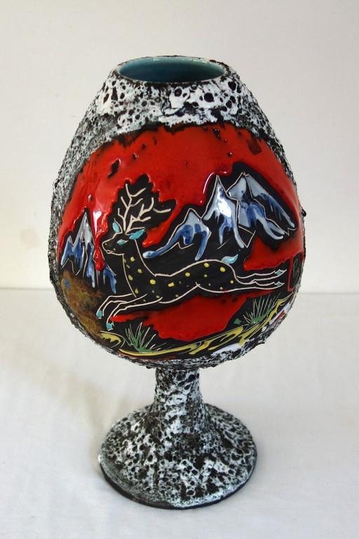 Jarrón grande Fat Lava Pugi, Vallauris, años 50/60