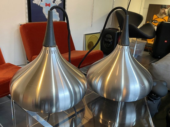 Image 1 of Lampenaufhängung n2 Aluminium Alu Johannes Hammerborg Fog & Morup Dänemark Jahrgang 1970