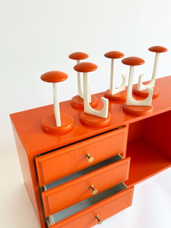 Image 1 of Armadio/mobile da ingresso vintage – Schönbuch, anni '80, laccato arancione