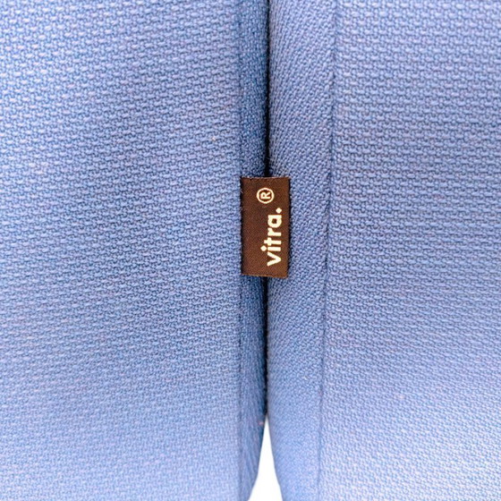 Image 1 of 4x Original Vitra Alcove Highback Zweisitzer Sessel blau Bürosofa