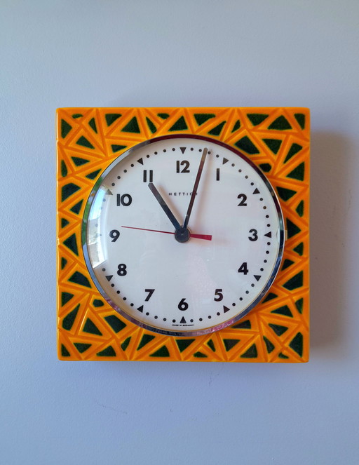Hettich Ceramic Wall Clock, 1980