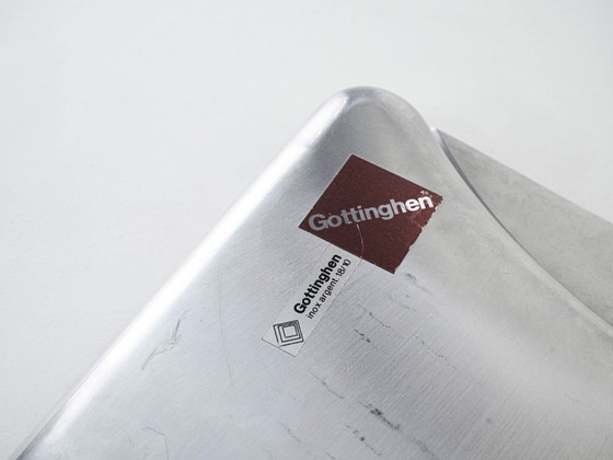 Image 1 of Plateau en acier inoxydable, design allemand, années 1970, fabriqué par GOTTINGHEN