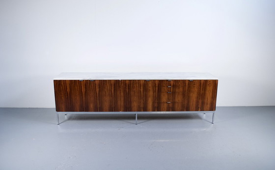 Image 1 of Florence Knoll 60's Rosewood Marble Sideboard Knoll International Editor