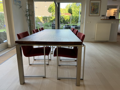6 Arco Frame XL Stoelen en Eettafel