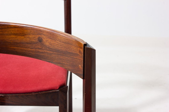 Image 1 of Ensemble de 4 chaises de salle à manger Dino Cavalli en palissandre