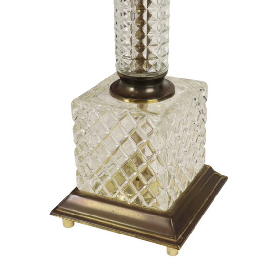Vintage Classic Solid Glass Table Lamp 1980s – Massive (photo 9 of 13)