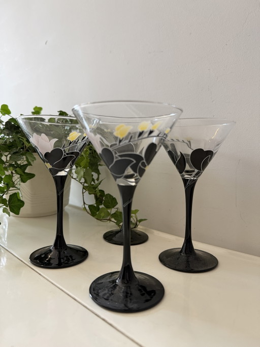 Copas de martini Luminarc Dominio Anaïs de los años 80 – glazen karaffen, Crystal (photo 2 of 5)
