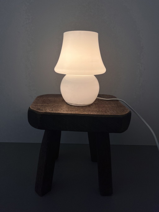 Vintage stijl opaline glazen paddenstoel tafellamp – Space Age silhouet – tafellampen, Glass