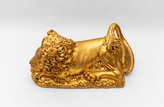 Image 1 of Vintage Italian Ceramic Handcrafted Lion Coffee Table, 1960s