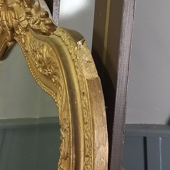 Antieke Franse Schouwspiegel Louis Philippe Stijl 1830-1850 – Wood, Glass (photo 9 of 21)
