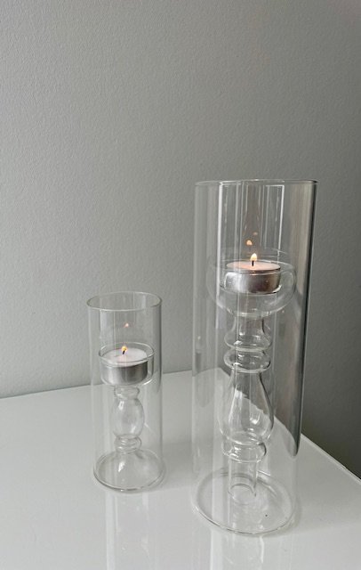 Image 1 of Set of 2 Serax "Tube" Windlights/Vases - design René Barba