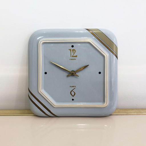 Handarbeit ceramic wall clock, 60s