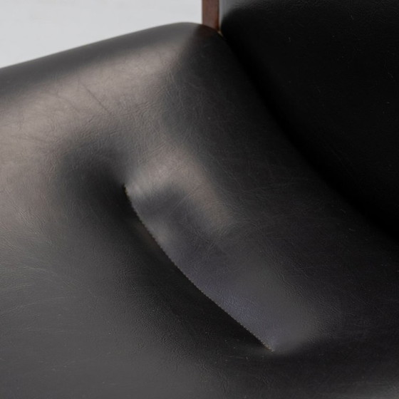 Chaise de salle à manger Tito Agnoli La Linea années 60 – Chaises de salle à manger, Wood, Leather (photo 12 of 12)
