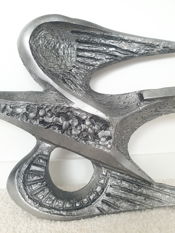 Image 1 of Brutalist wandsculptuur vogel