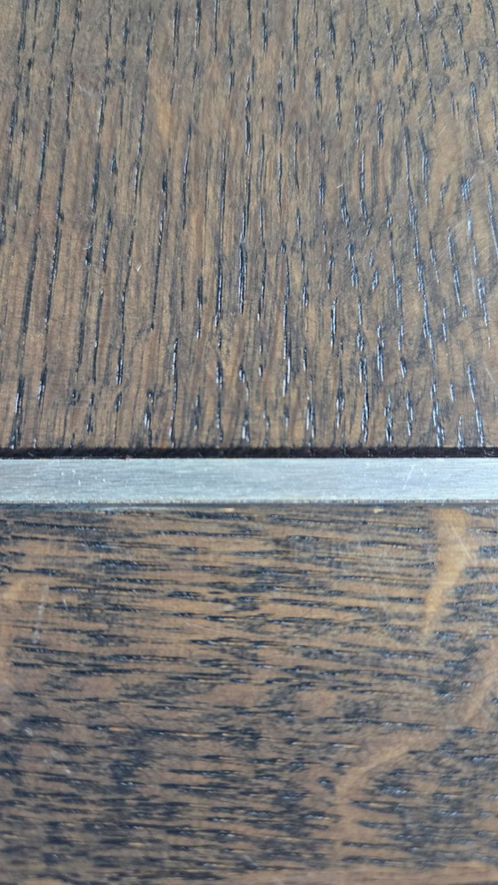 Hans Daalder Massieve Eettafel Serie Lock – Wood, Aluminium (photo 5 of 8)