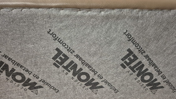 Image 1 of Canapé d'angle Montel - Marron - Cuir - Appuie-têtes - Design