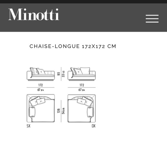 Modello dimostrativo Minotti Riley Configurazione 02 Tessuto Cat G con profili color cognac (photo 12 of 13)