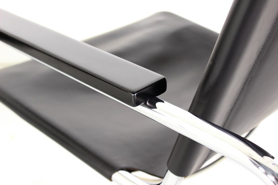 Image 1 of 1A Restored, Early Edition Marcel Breuer B35 / S35L Lounge Chair / Cantilever Chair for Thonet, Leather and Chrome, 1 of 2
