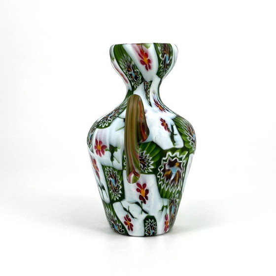 Image 1 of Vintage Murano Millefiori glass amphora – attr. Fratelli Toso