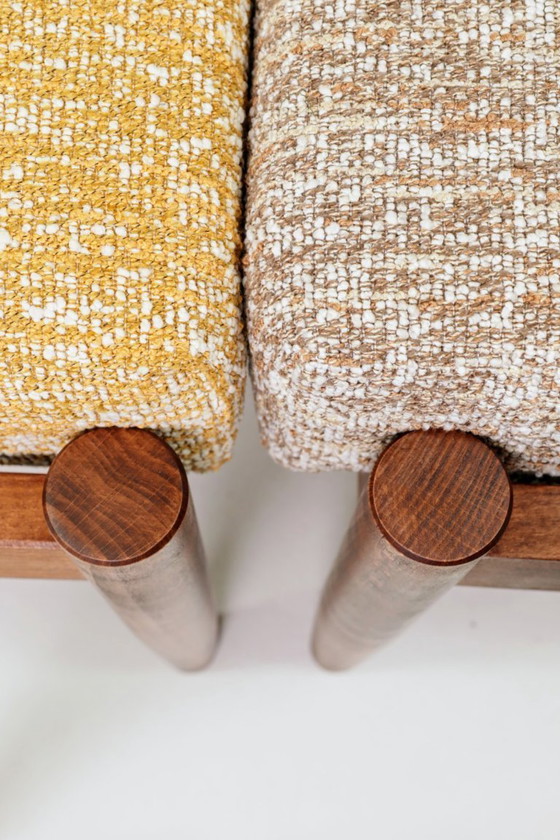 Image 1 of Juego de 2 sillas infantiles taburetes granola color marrón amarillento