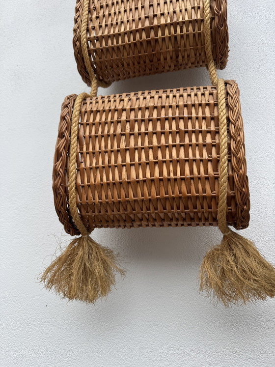 Servitore sospeso in vimini rattan anni '60 – Decorazioni murali (photo 12 of 13)