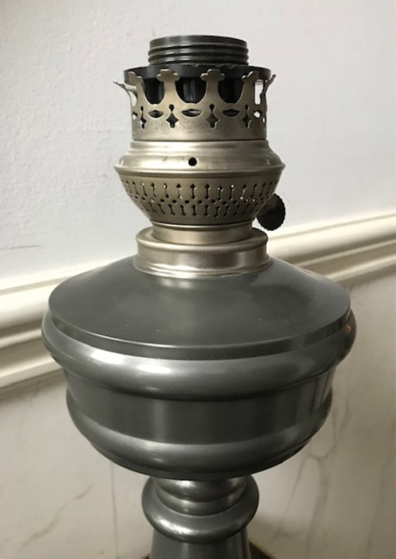 Image 1 of Vintage tafellamp, klassiek model, tin 