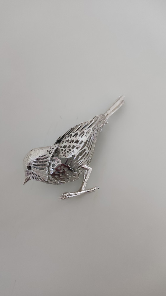 Image 1 of Pájaro calado bañado en plata de Christofle