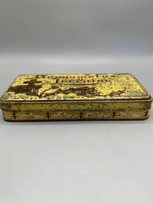 Lithographed Tin Box – Lorraine Bergamots – Cross of Lorraine – Nancy, 1920s-1940s – decoratieve objecten (photo 2 of 6)