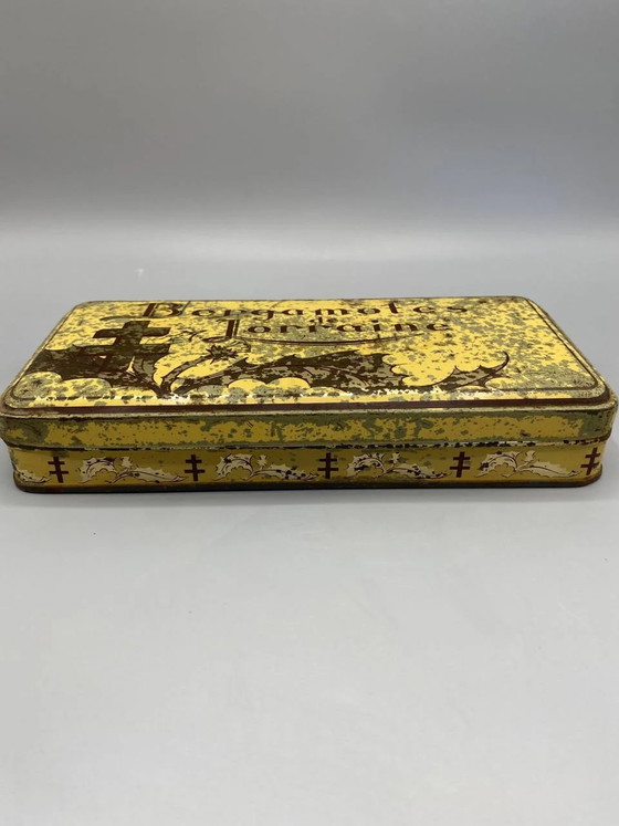 Lithographed Tin Box – Lorraine Bergamots – Cross of Lorraine – Nancy, 1920s-1940s – Decorative Objects, Metal (photo 2 of 6)